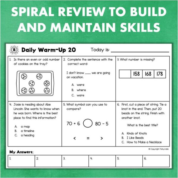 2nd grade morning work B